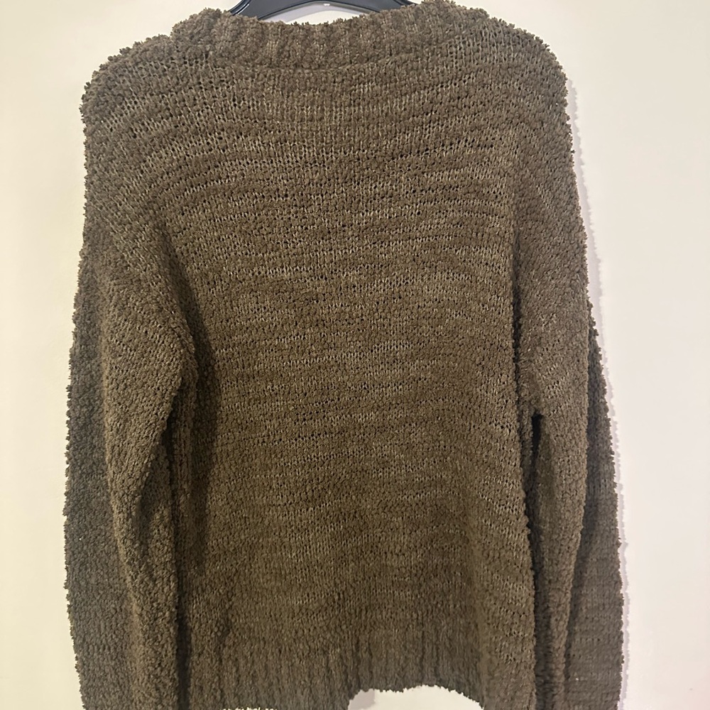 Sanctuary Textured Olive green cottage core grandpa core Sweater-S - Picture 4 of 4